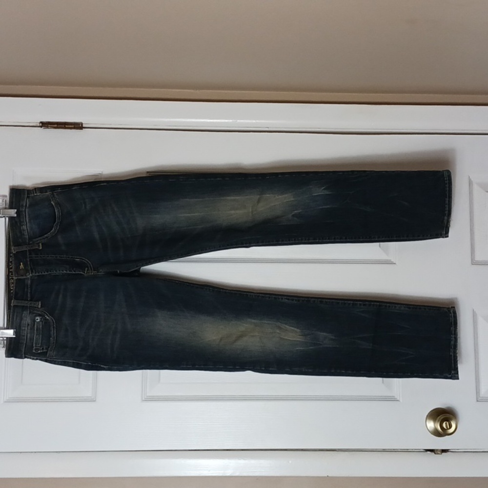 American Eagle Extreme Flex Slim Straight Jeans Distressed Retro Men's 29x32